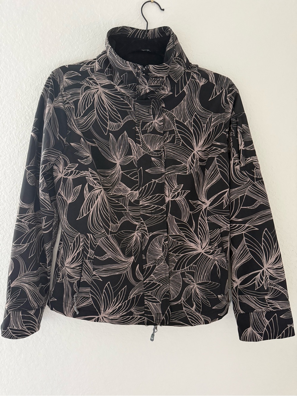 Athleta Floral Print Zip/Magnetic Close Jacket